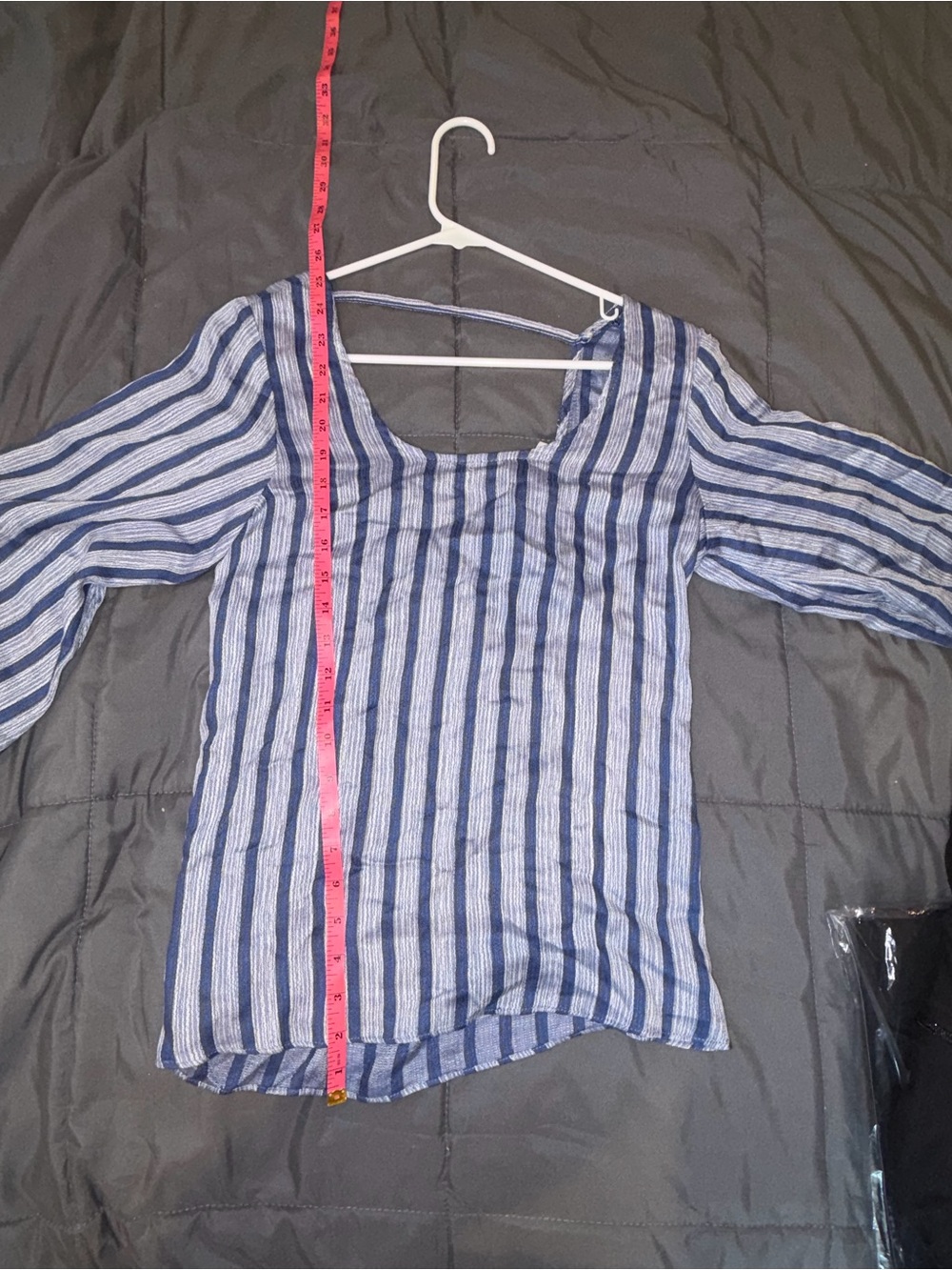 Dolan Left Coast Collection Blue & White Stripe Tie Back Blouse Size M NWT - Picture 4 of 6